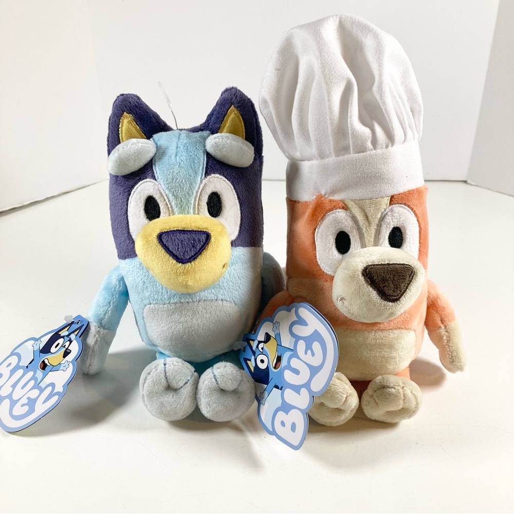 Bluey and Chef Bingo Stuffed Animal Plush Toy Lot
